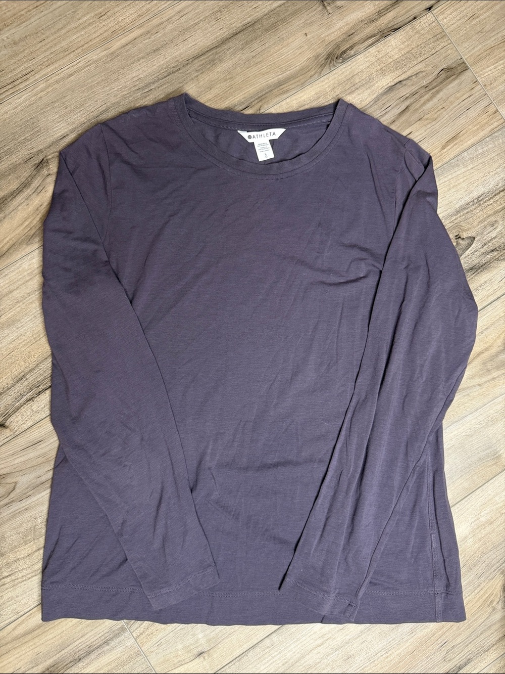 Athleta Long Sleeve Crew Top in Dusty Purple